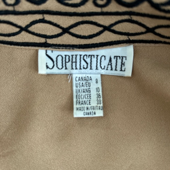 Vintage 90s Embroidered Cropped Blazer with Fabric Buttons - Picture 5 of 6